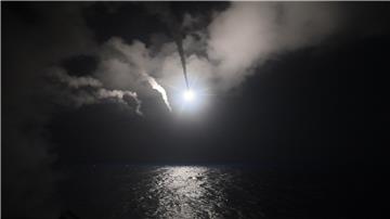 AT SEA MEDITERRANEAN SEA USA MISSILE STRIKE SYRIA