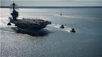 USA AT SEA DEFENCE AIRCRAFT CARRIER