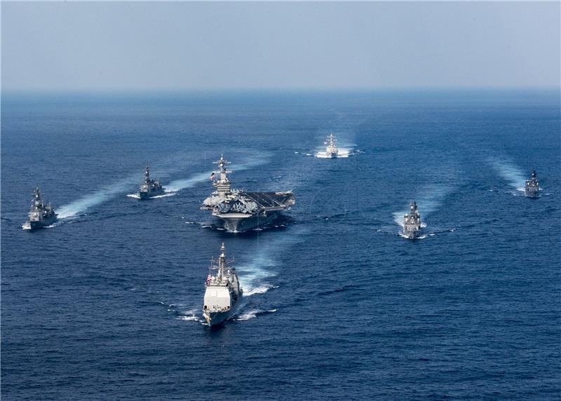 AT SEA USA DEFENCE NAVY CARL VINSON NORTH KOREA