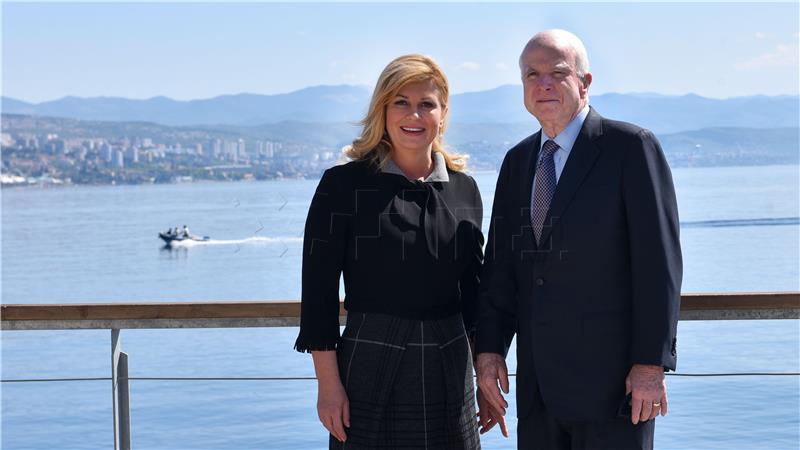 US Senator McCain arrives in Croatia