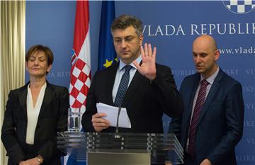 Konferencija za medije predsjednika Vlade Andreja Plenkovića s predstavnikom koordinacijskog odbora banaka kreditora Agrokora