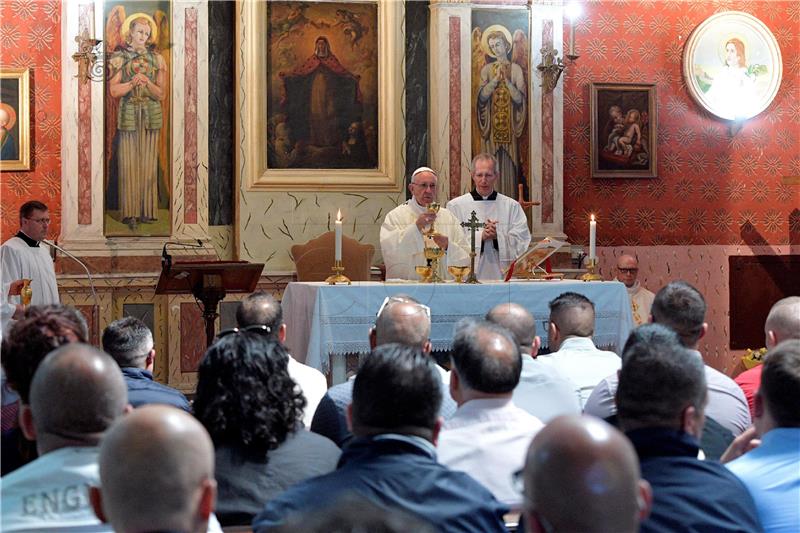 ITALY POPE FRANCIS HOLY THURSDAY PALIANO PRISON