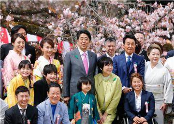 JAPAN SHINZO ABE CHERRY BLOSSOMS