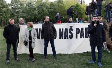 Prosvjedno okupljanje u Parku Tranjanska Savica "Obranili smo jednom, obranit ćemo opet!"