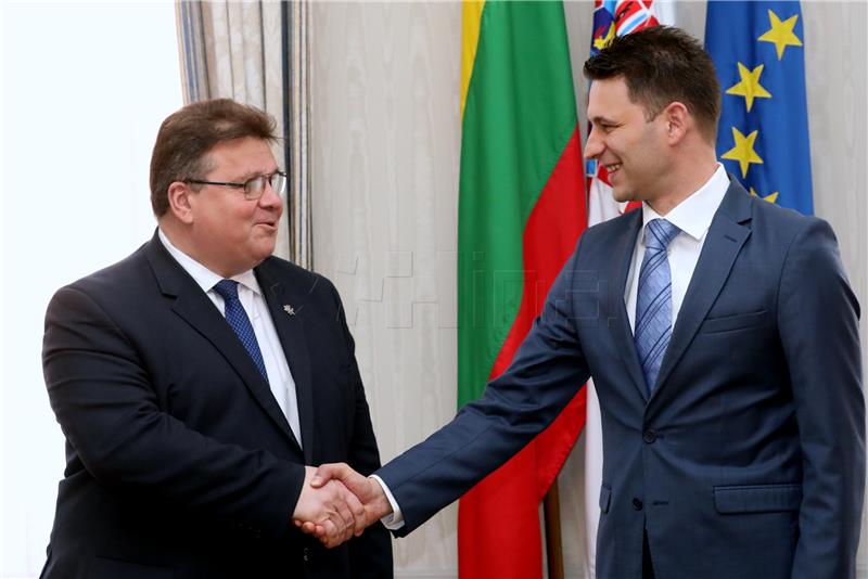 Sastanak predsjednika Sabora Petrova s ministrom vanjskih poslova Republike Litve Linkevičiusom