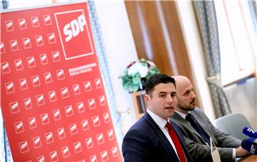 Konferencija za medije Kluba zastupnika SDP-a o prijedlogu osnivanja povjerenstva za Agrokor