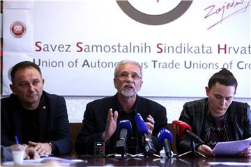 Croatia unions press conference