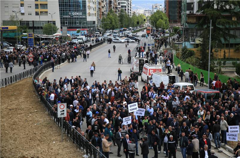 ALBANIA PROTEST