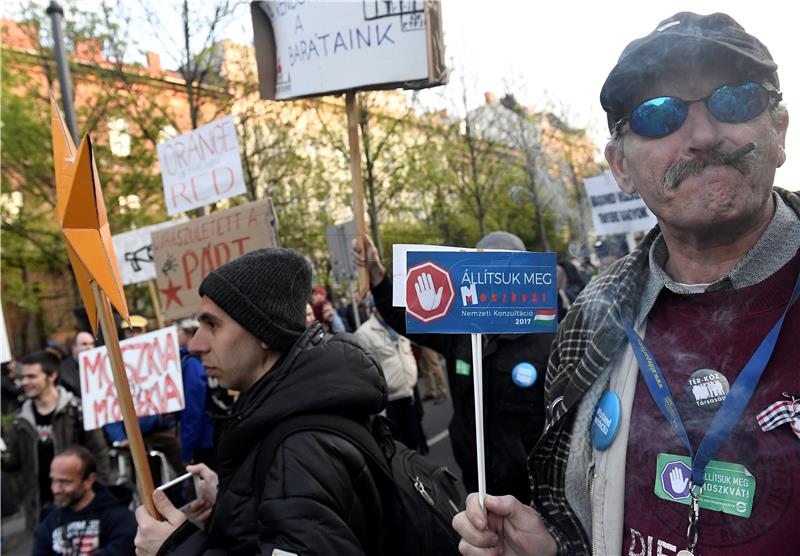 HUNGARY RUSSIA PROTEST