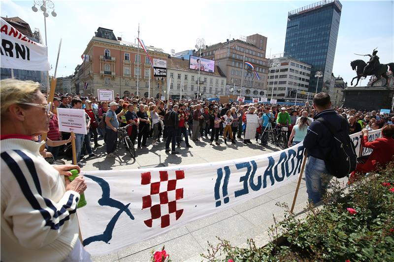 'Prosvjed protiv Todorića, Vlade i svih uhljeba' u Zagrebu