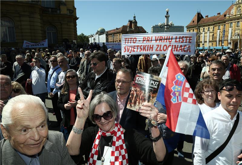 Prosvjed "Maknimo maršala Tita iz Zagreba i Hrvatske"