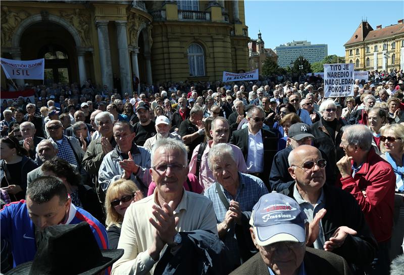 Prosvjed "Maknimo maršala Tita iz Zagreba i Hrvatske"