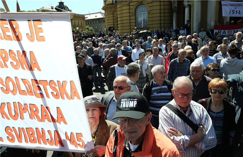 Prosvjed "Maknimo maršala Tita iz Zagreba i Hrvatske"