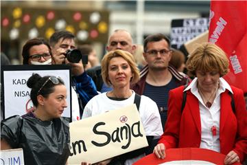 Prosvjed zaposlenika u dječjim vrtićima "Pravo na rad bez straha – stop mobbingu na radnom mjestu"