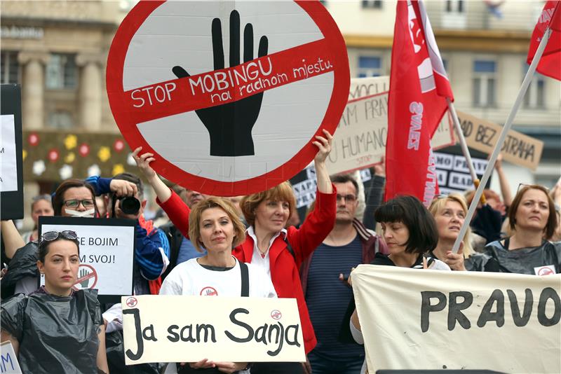 Prosvjed članova SOMK i zaposlenika Dječjih vrtića