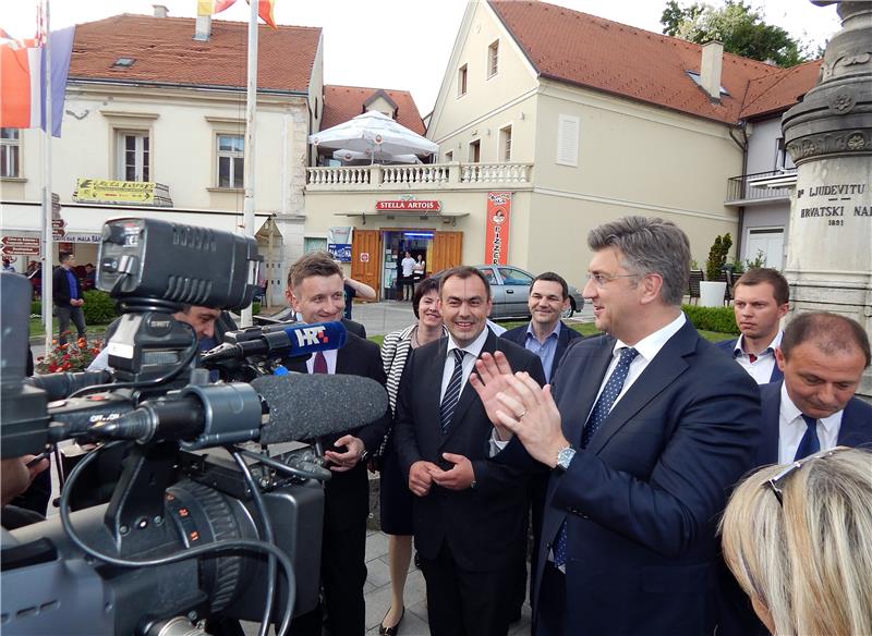 Plenković u Krapini podržao Ranogajca za nestranačkog kandidata za župana