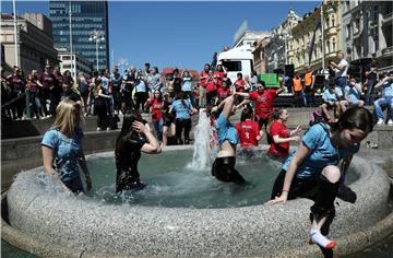 Norijada na zagrebačkom glavnom trgu