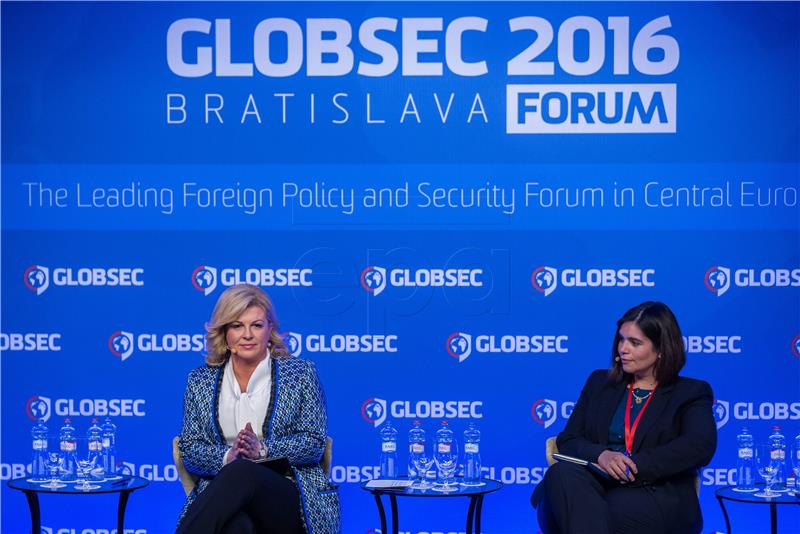 Croatian president attending Global Security Forum in Bratislava