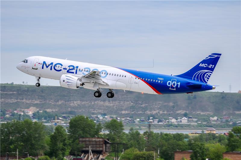 RUSSIA AVIATION NEW AIRLINER MAIDEN FLIGHT