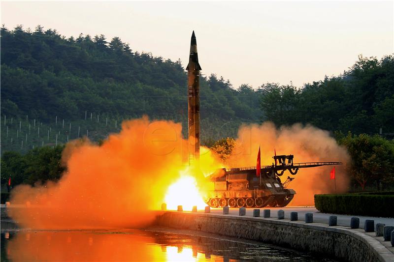 NORTH KOREA DEFENSE BALLISTIC TEST FIRE