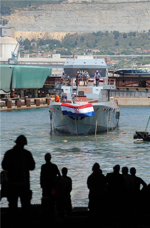 Brodosplit: Ceremonija porinuća prvog Obalnog ophodnog broda