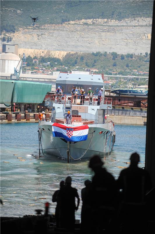 Brodosplit: Ceremonija porinuća prvog Obalnog ophodnog broda