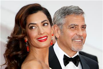 (FILE) FRANCE PEOPLE CLOONEY BABIES