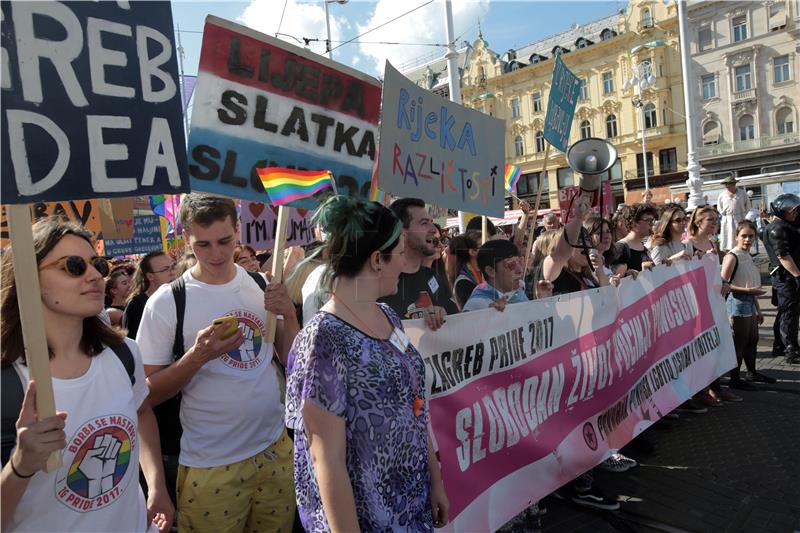 About 10,000 walk together in Zagreb Pride parade