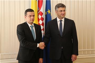 Premijer Plenković s rumunjskim premijerom Sorinom Grindeanuom