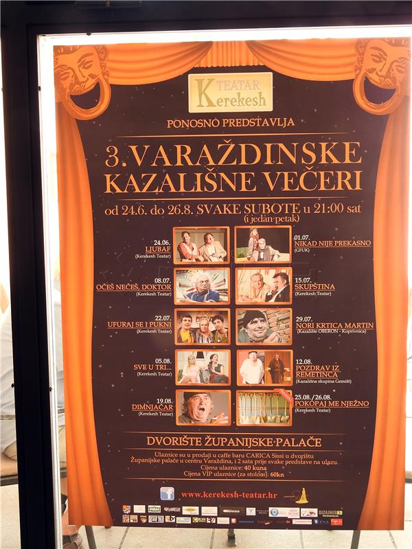 3. Varaždinske kazališne večeri od 24. lipnja do 26. kolovoza