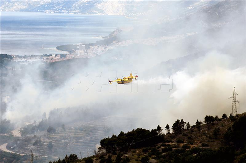 Wildfire in south Croatia