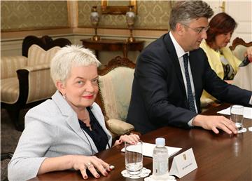 PM Plenkovic and delegation of Croatian association of deaf and blind people