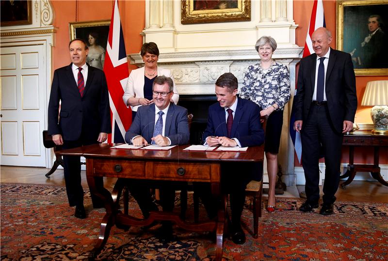 BRITAIN GOVERNMENT DUP CONSERVATIVE AGREEMENT