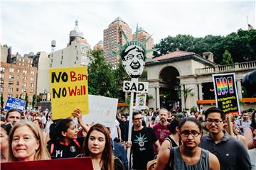 USA NEW YORK MUSLIM AND REFUGEE BAN RALLY