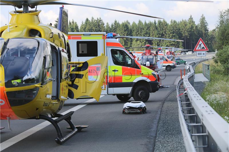 Travel Bus Accident in Muenchberg