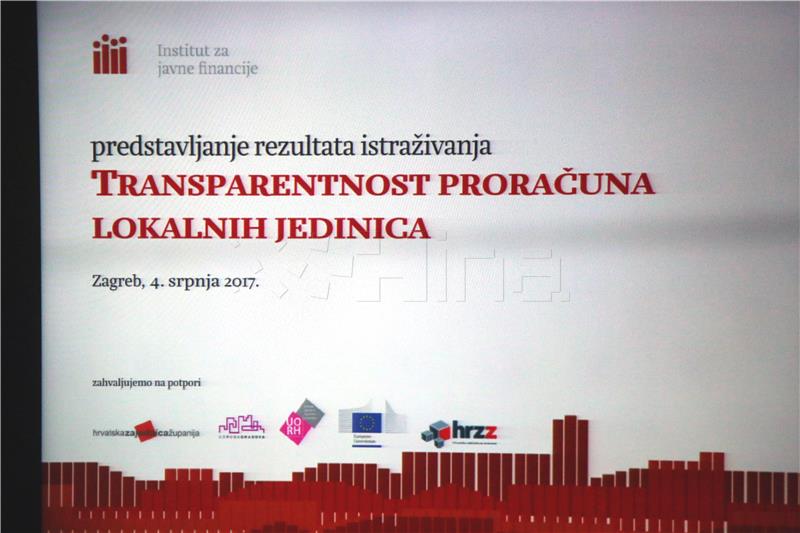 Institut za javne financije predstavio rezultate transparentnosti proračuna lokalnih jedinica