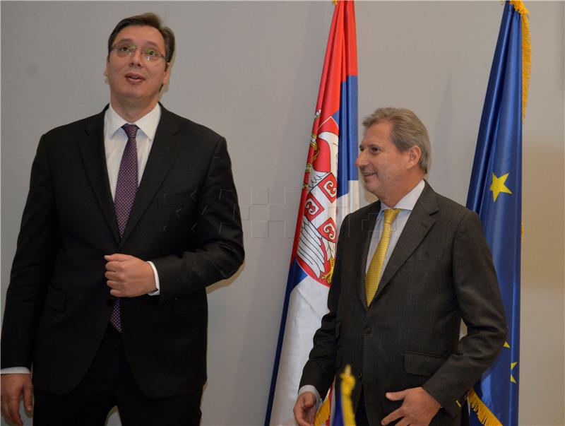 Hahn says rule of law priority for pace of Serbia's EU entry talks