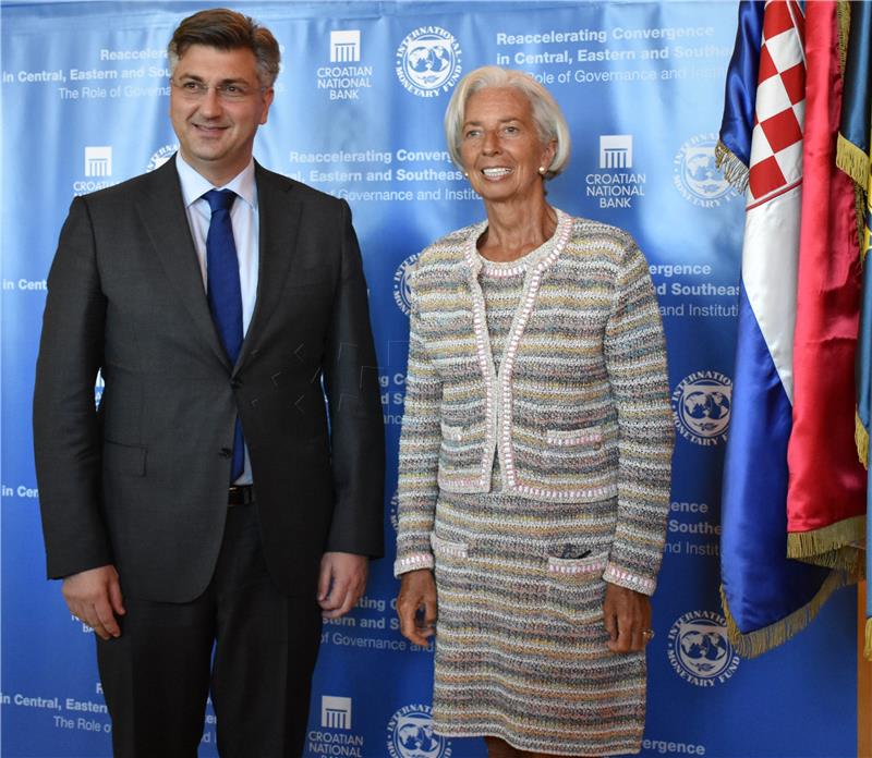 Premijer Plenković s predsjednicom MMF-a C. Lagarde