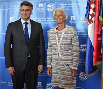 Premijer Plenković s predsjednicom MMF-a C. Lagarde