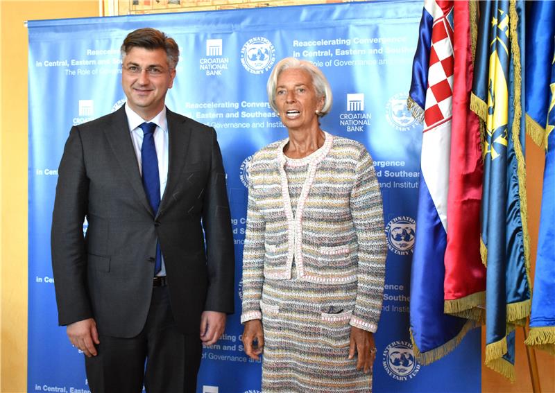 Premijer Plenković s predsjednicom MMF-a C. Lagarde