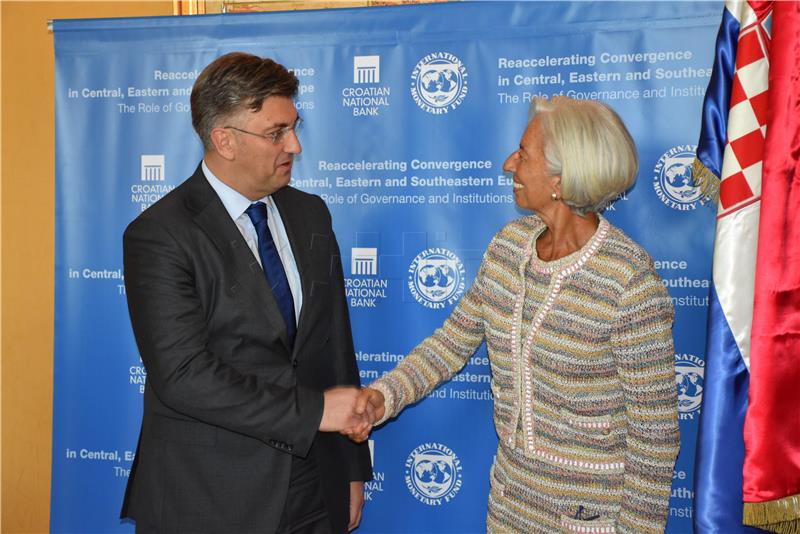 Premijer Plenković s predsjednicom MMF-a C. Lagarde