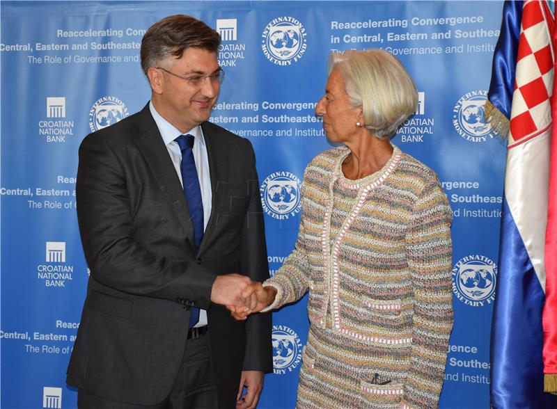 Premijer Plenković s predsjednicom MMF-a C. Lagarde