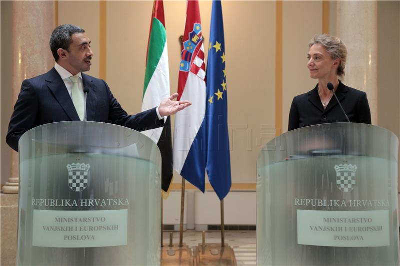 Croatian FM says relations with UAE very good, pushes for developing economic relations