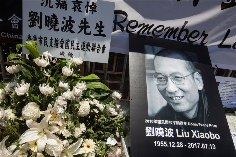 CHINA HONG KONG LIU XIAOBO PUBLIC MOURNING