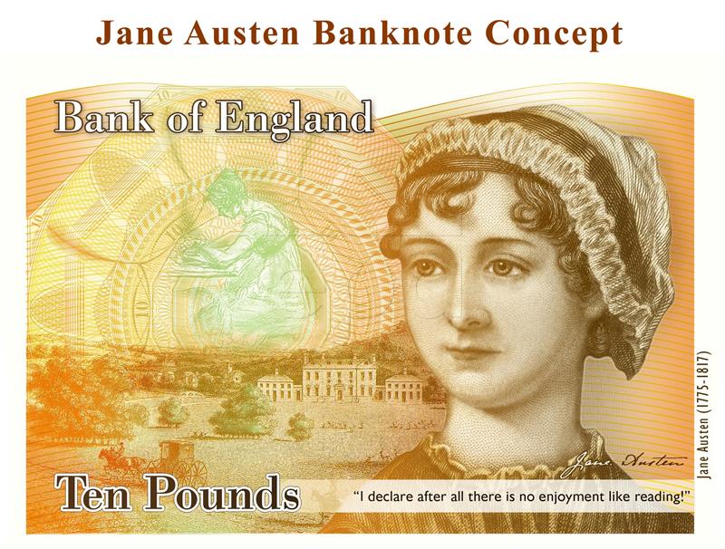 BRITAIN BANKNOTE JANE AUSTEN UNVEILED