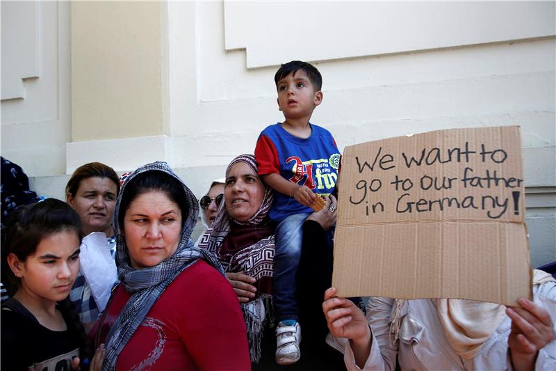 GREECE REFUGEES GERMANY PROTEST