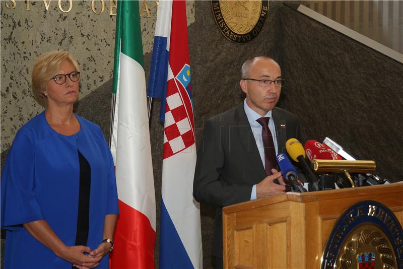 Croatian defence minister receives Italian counterpart