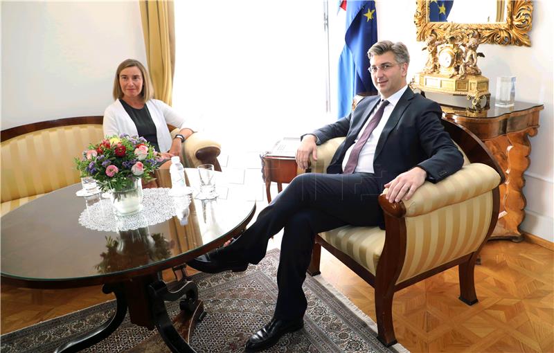 Sastanak Plenković - Mogherini