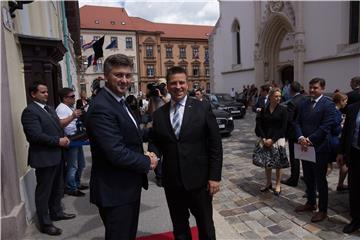 Sastanak hrvatskog i estonskog premijera Andreja Plenkovića i Jurija Ratasa