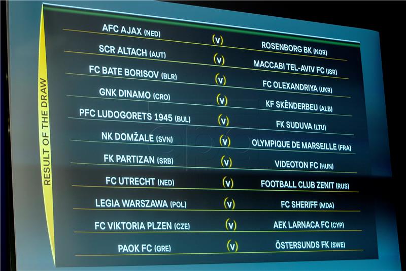 SWITZERLAND SOCER UEFA CHAMPIONS LEAGUE DRAW